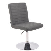 STUHL Stoff dunkelgrau - Chromfarben/Dunkelgrau, Textil/Metall (44/81/60cm) - CLP