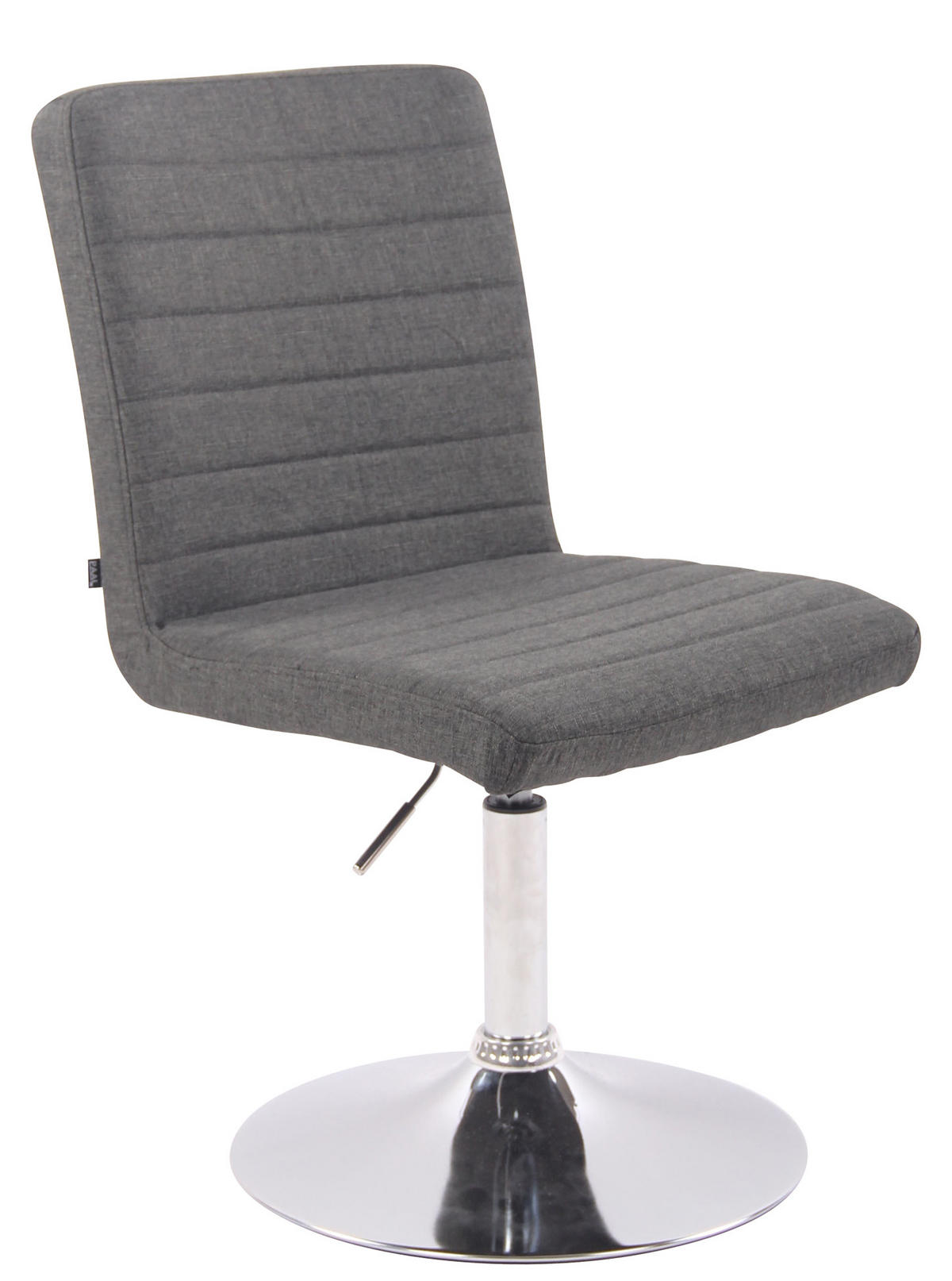 STUHL Stoff dunkelgrau - Chromfarben/Dunkelgrau, Textil/Metall (44/81/60cm) - CLP
