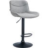 BARHOCKER Stoff grau - Schwarz/Grau, Textil/Metall (49/85/51cm) - CLP