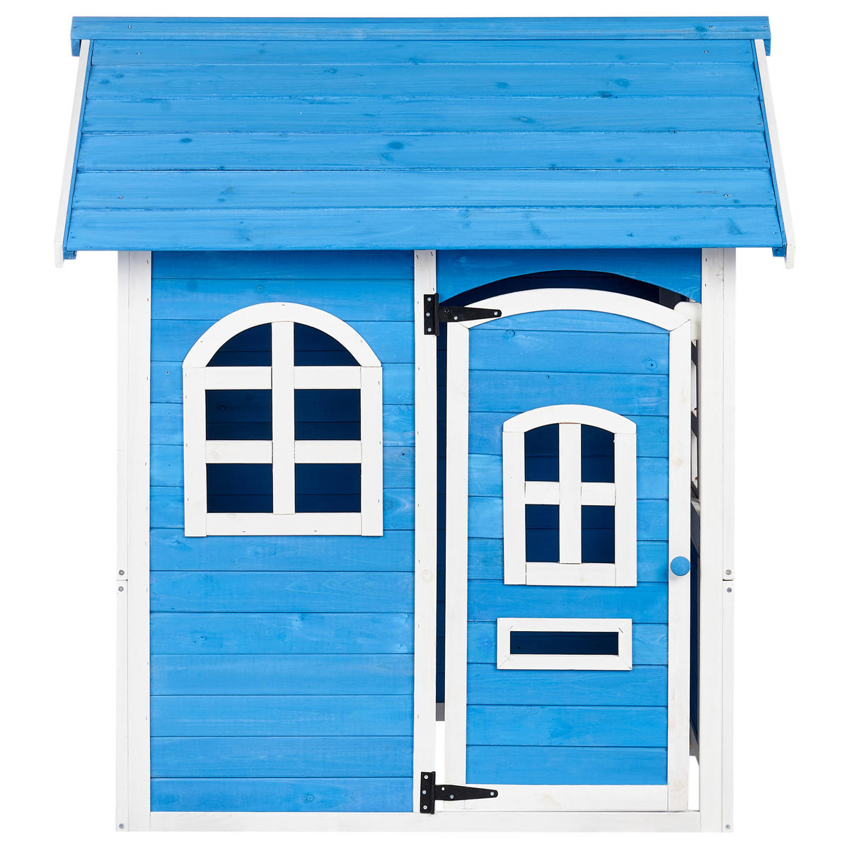 GARTENSPIELHAUS Blau Kokkoni - Blau/Weiß, Holz (118/129/115cm) - Beliani