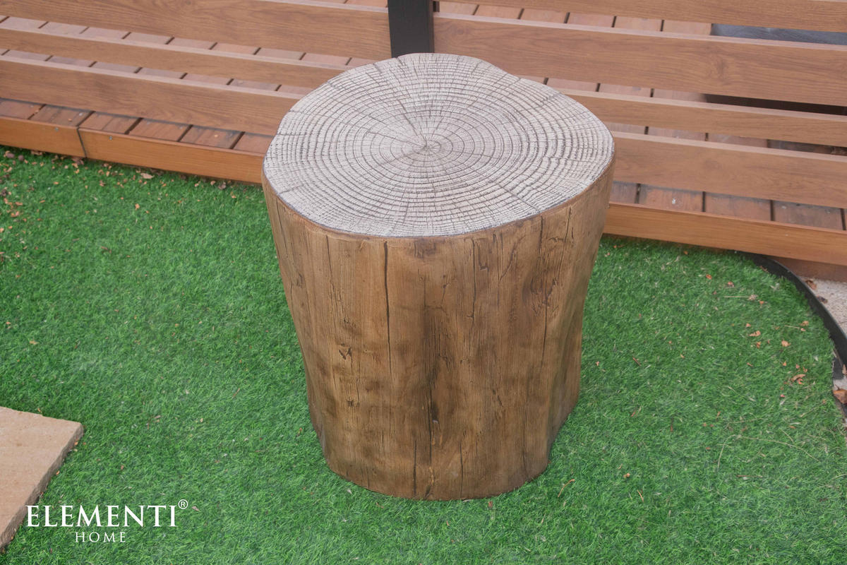 BEISTELLTISCH DAINTREE aus GF-Beton, Wetterbeständig, 49x47x51 cm - Rotbraun, Naturmaterialien (49/47/51cm) - Elementi