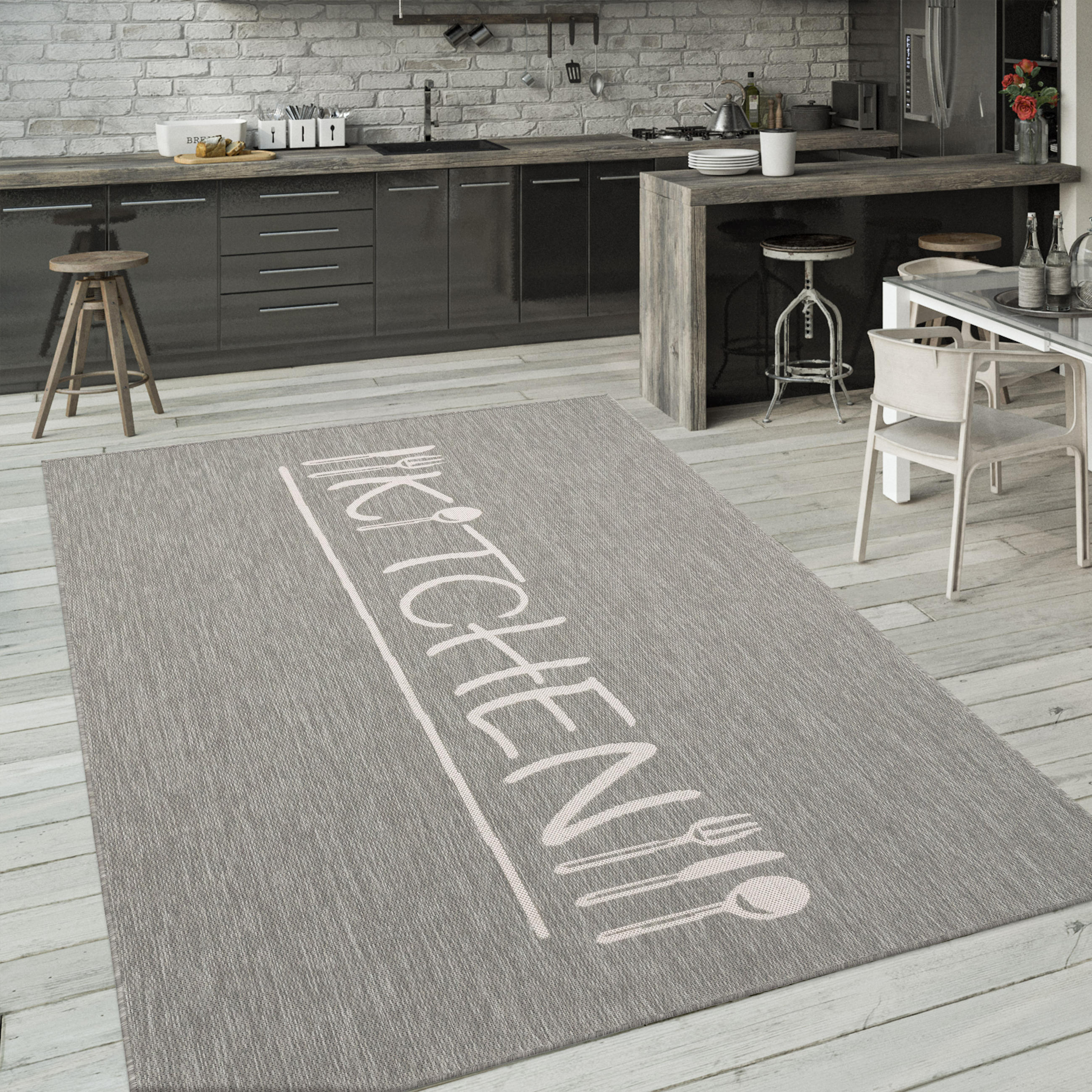OUTDOORTEPPICH 240/340 cm Kitchen 385 - Grau, Textil (240/340cm) - Paco Home