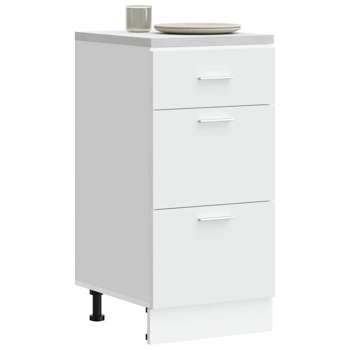 UNTERSCHRANK Lyon Weiss 40/46/81,5 Cm Holzwerkstoff - Weiß, Holzwerkstoff (46/81.5/40cm) - vidaXL