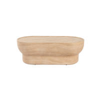 COUCHTISCH Noble Oval Beige - Beige, Stein (100/50/35cm) - Zuiver