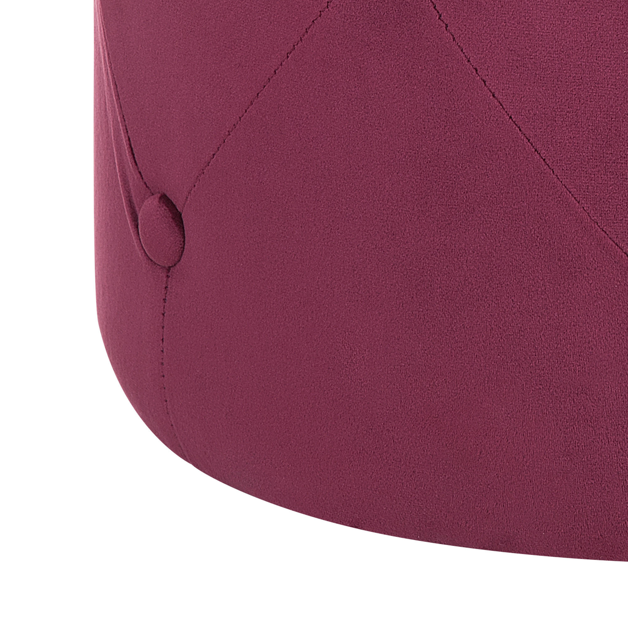 POUF Corolla 40/40/40 cm - Rot, Textil (40/40/40cm) - Beliani