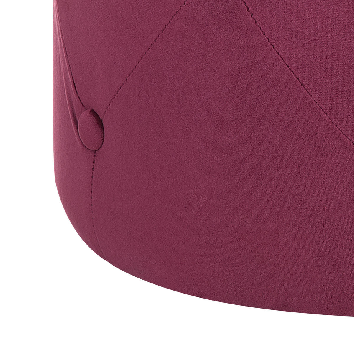 POUF Corolla 40/40/40 cm - Rot, Textil (40/40/40cm) - Beliani
