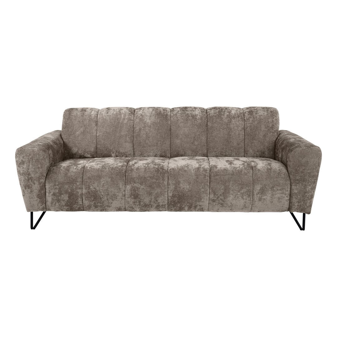 Thumbnail - Beautysofa 3-Sitzer, Braun, Textil, 220x83x98 cm, Wohnzimmer, Sofas & Couches, Sofas, 3-Sitzer Sofas