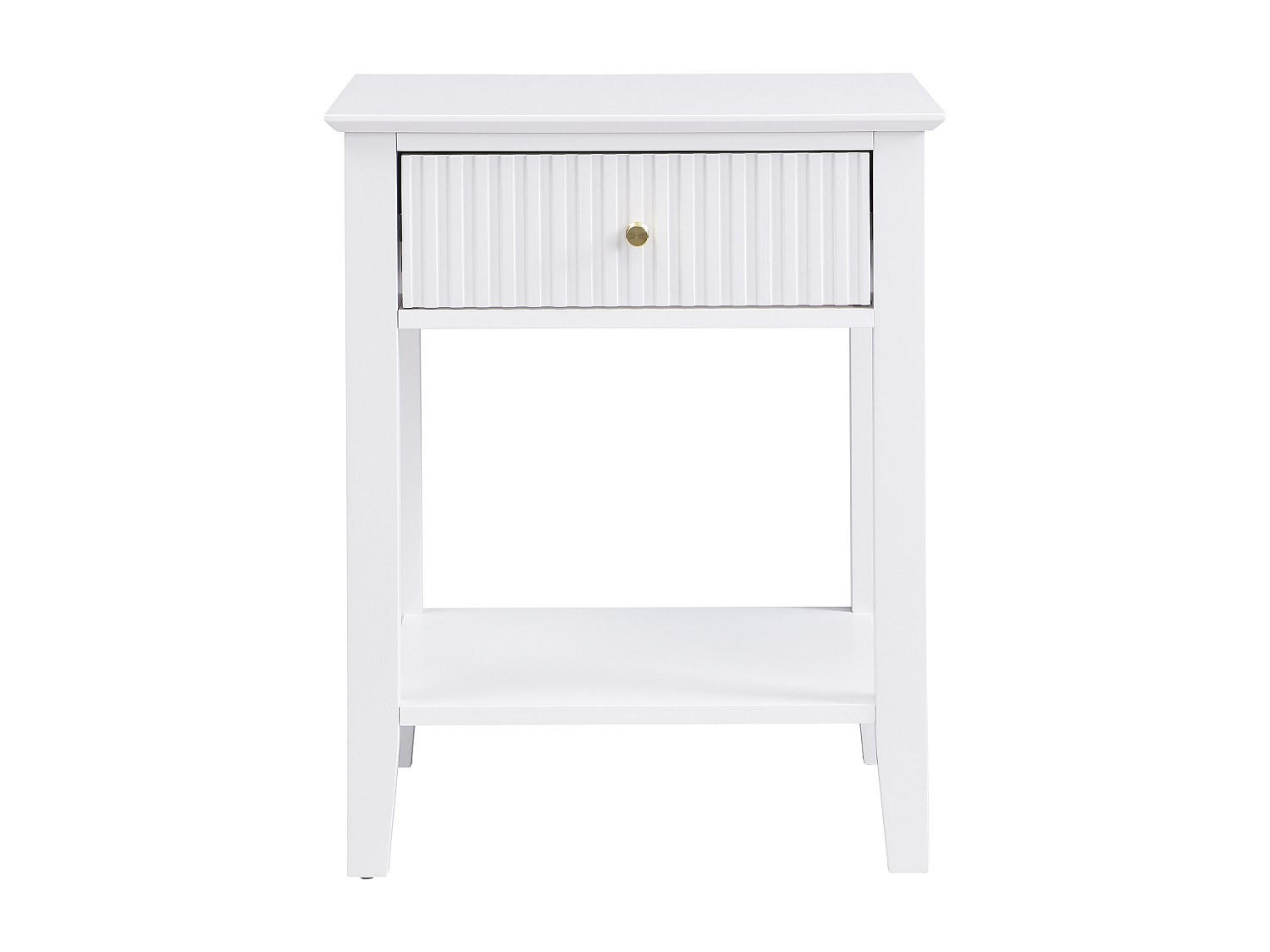 NACHTTISCH - 48 cmcm x 35 cmcm - Holz, Platte - Weiß - NIRIVA - Weiß, Holz (48/61.5/35cm) - Vente-Unique