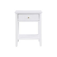 NACHTTISCH - 48 cmcm x 35 cmcm - Holz, Platte - Weiß - NIRIVA - Weiß, Holz (48/61.5/35cm) - Vente-Unique