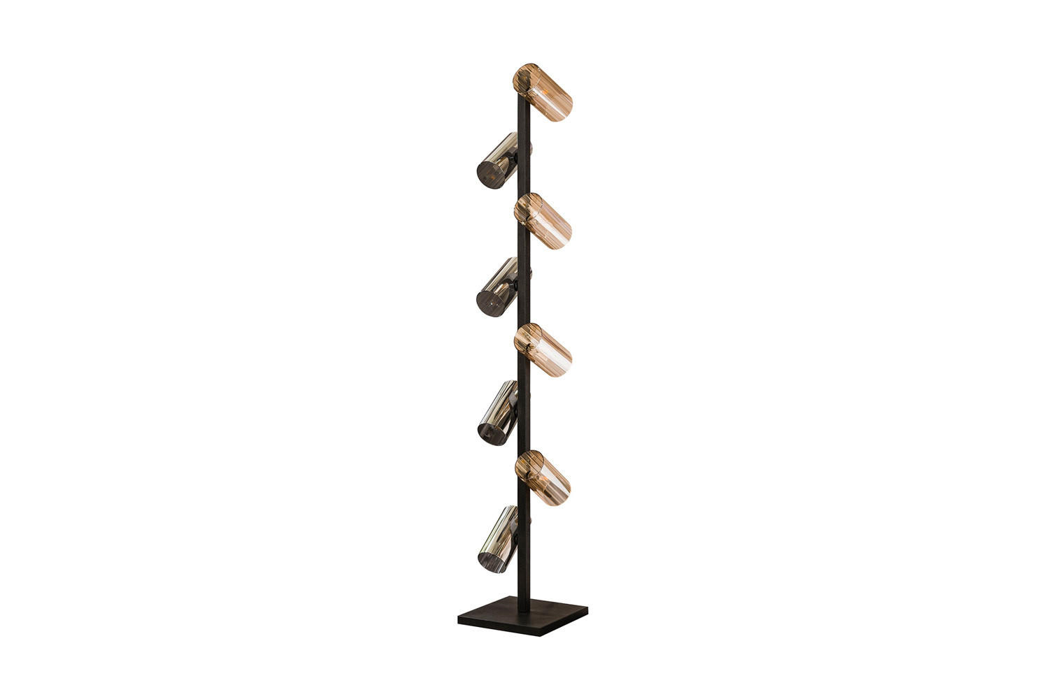 STEHLAMPE MALLAWI Schwarz Glas - Schwarz, Glas (30/30/175cm) - KAWOLA