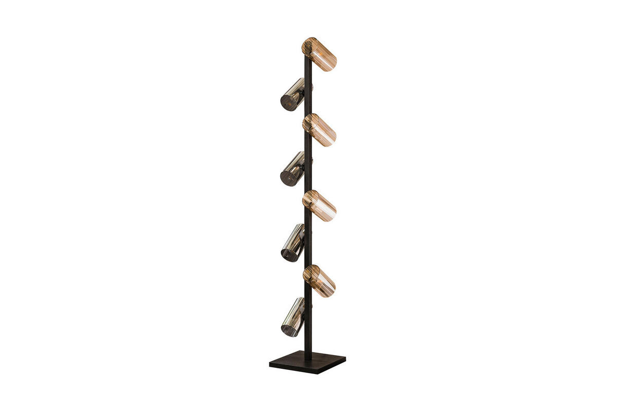 STEHLAMPE MALLAWI Schwarz Glas - Schwarz, Glas (30/30/175cm) - KAWOLA