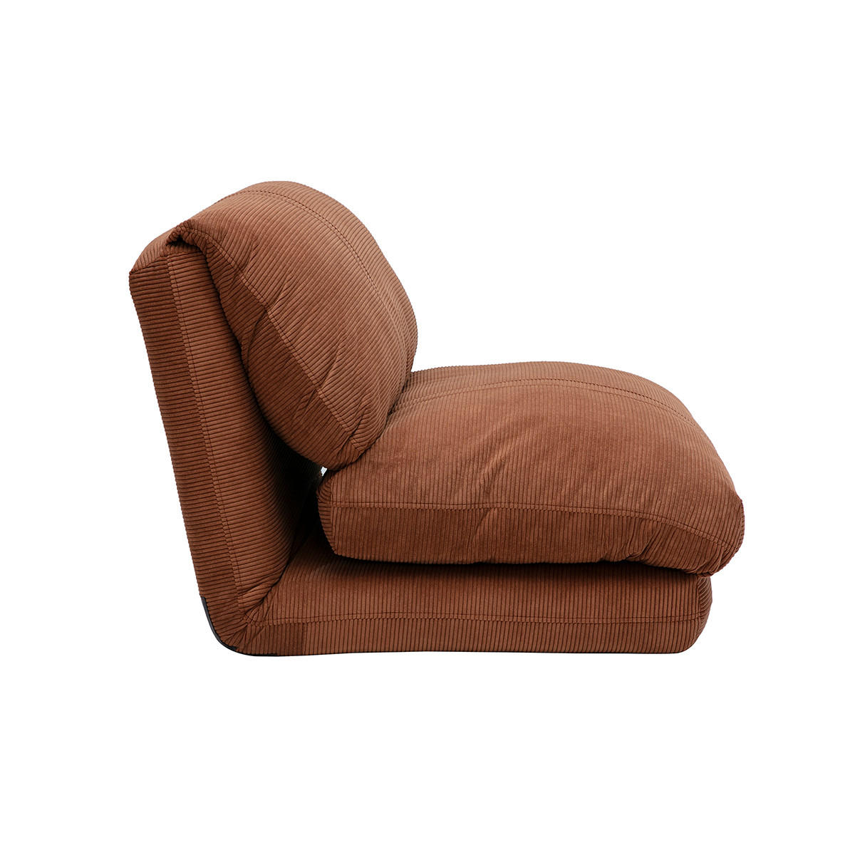 EINZELSESSEL Samt-Cord Burnt SPENCER - Terracotta, Textil (82/62/82cm) - Miliboo