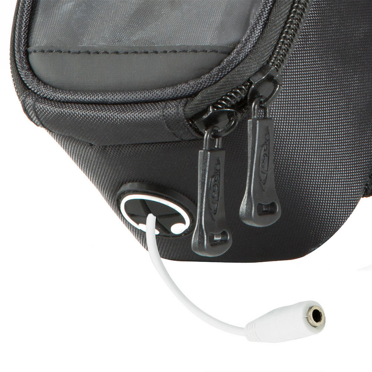 FAHRRADTASCHE ,Zusätzliche Spannseil-Sicherung ,schwarz/grau/rot - Rot/Schwarz, Kunststoff (8.5/8.5/18cm) - tectake