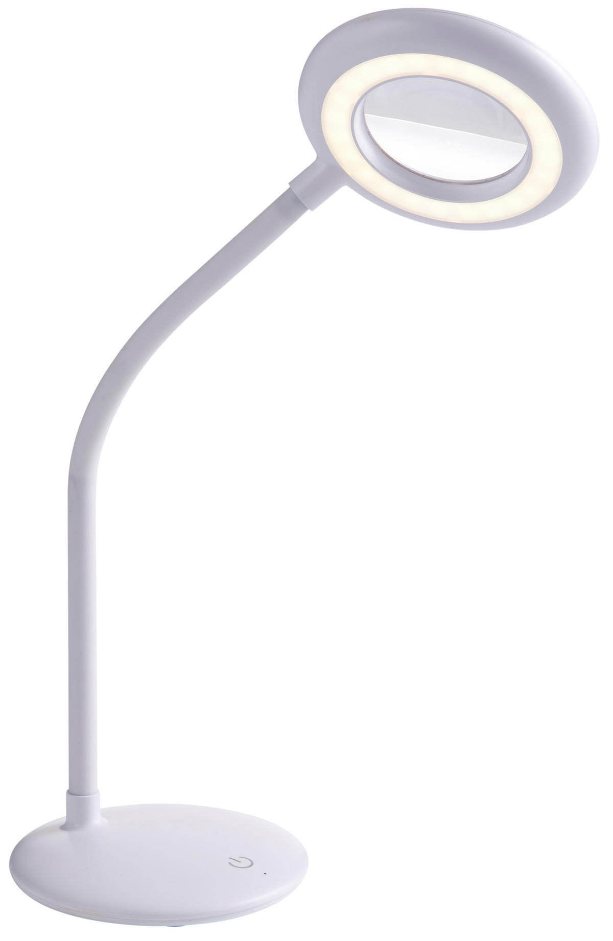 LED-LUPENLAMPE - aufladbar mit Tischstandfuß und 3x Vergrößerung für präzises Arbeiten, 2,5 Stunden Laufzeit - Weiß, Kunststoff (12.4/12.4/33cm) - Northpoint