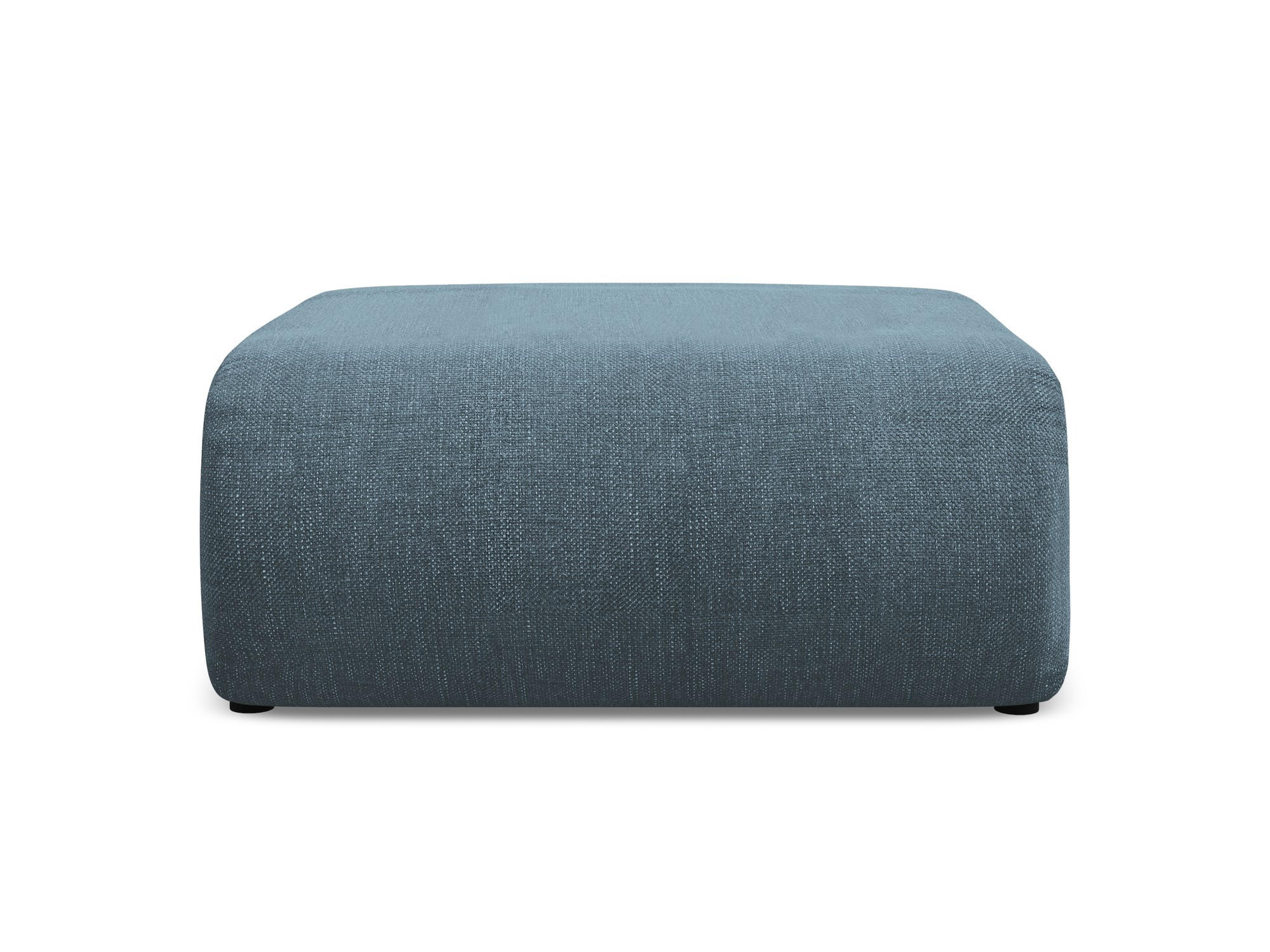 POUF Chenille Stoff Blau - Blau/Blaugrau, Kunststoff/Textil (94/40/89cm) - Makamii