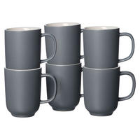 KAFFEEBECHER Jasper grau 285 ml 6er Set - Grau, Keramik (0.285L) - Ritzenhoff Breker