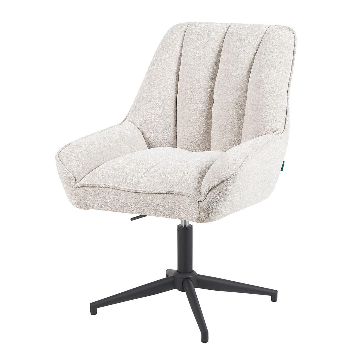 BÜROSTUHL Mika-Yara - Creme/Schwarz, Textil/Metall (60/85/68cm) - DUBI Möbel
