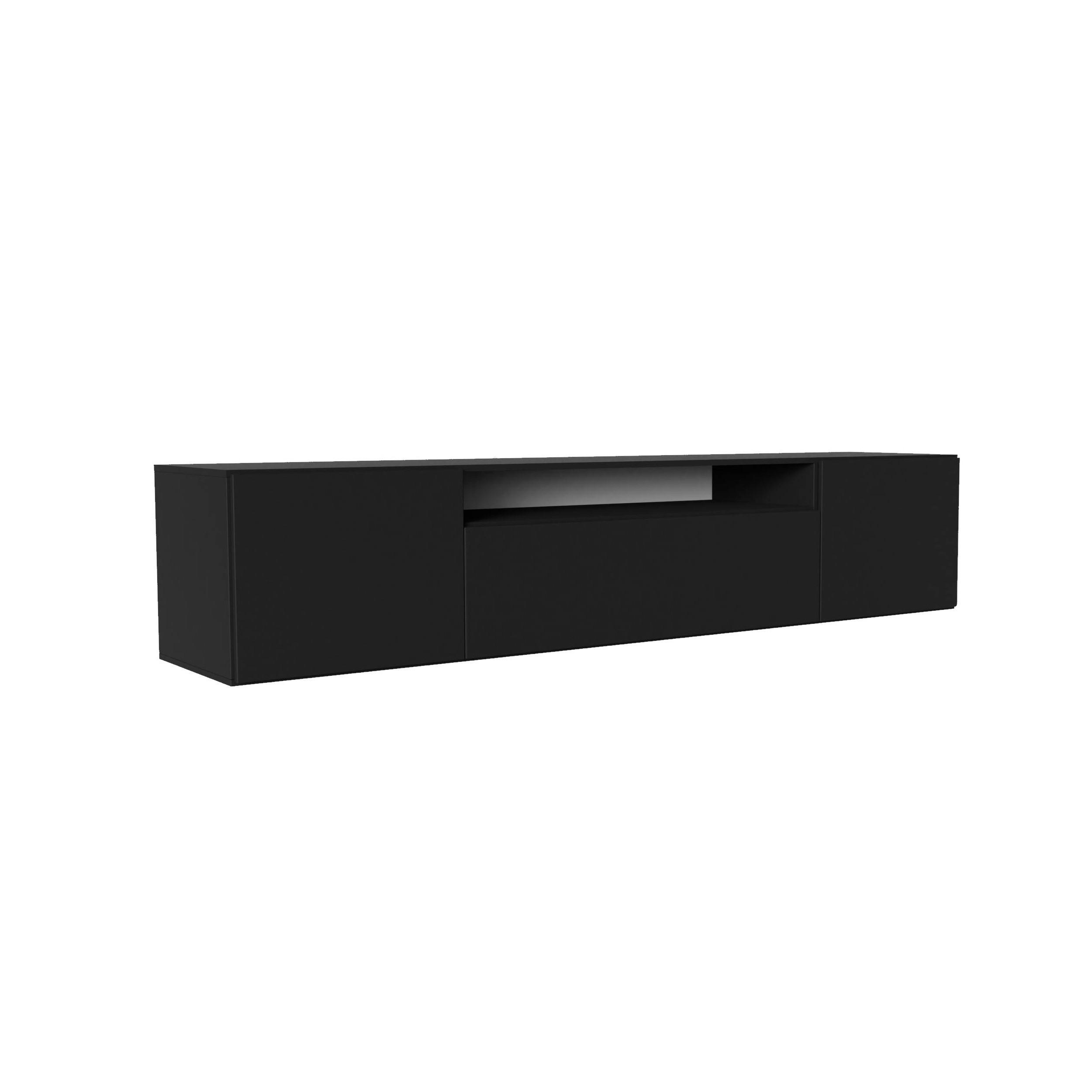 TV-SCHRANK LIO - Schwarz, Holzwerkstoff (200/40/41cm) - Meblini