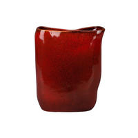VASE Edna 24 cm Rot - Rot, Keramik (24cm) - Dutchbone