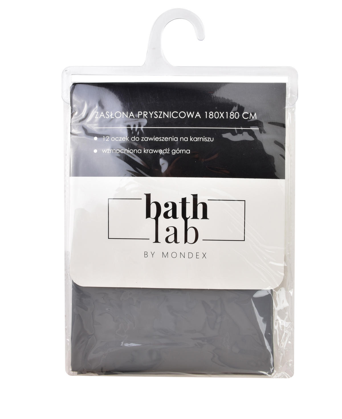 DUSCHVORHANG Zac Grau 180/180/180 cm Textilien - Grau, Textil (180/180cm) - Mondex