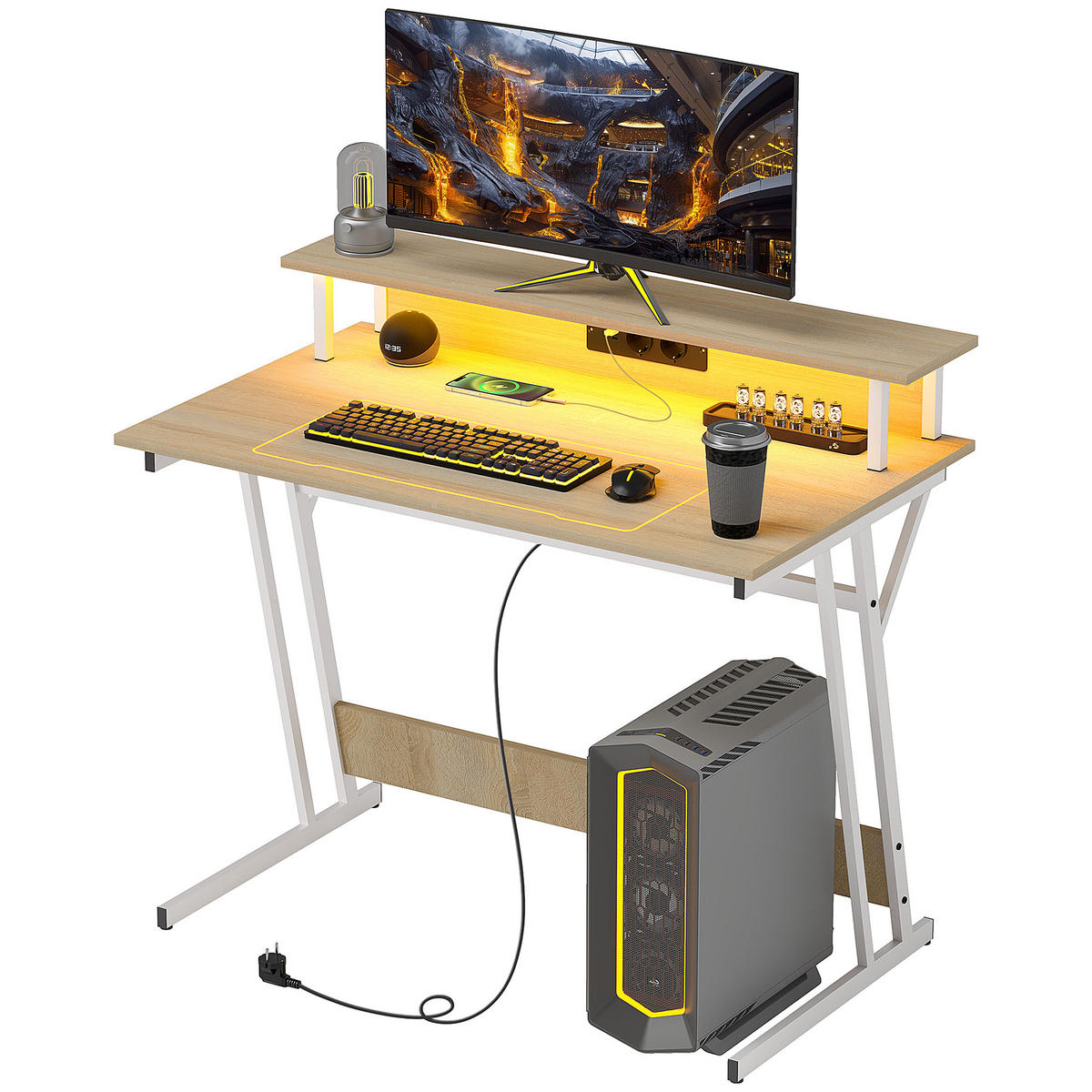 BÜROTISCH Naturholz 1 Stück - Braun, Holzwerkstoff (60/100/88.5cm) - GiPP