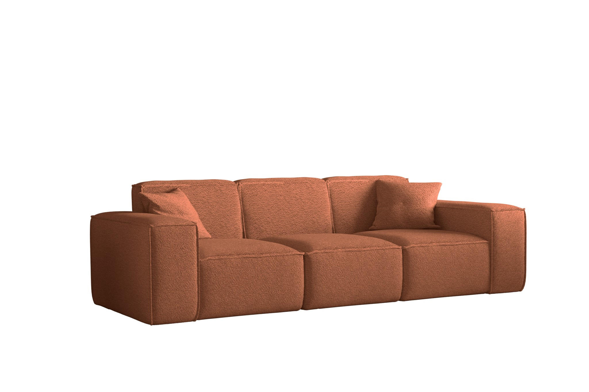 SOFA Celes Premium 3-sitzer Ascot Bukla - Kupferfarben, Holzwerkstoff/Textil (225/73/88cm) - Fun Möbel