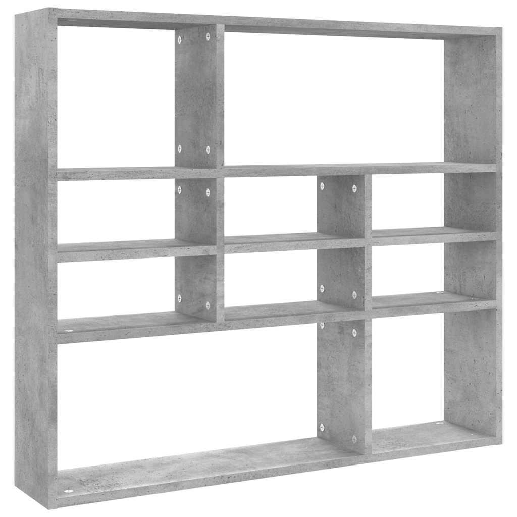 vidaXL Wandregal Hellgrau 90x78x16 cm