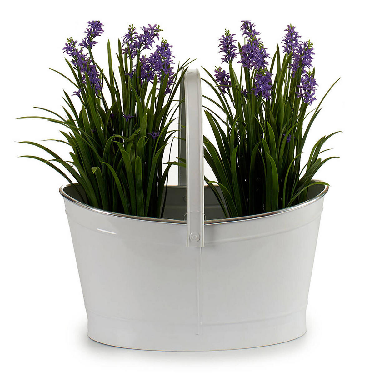 BLUMENTOPF Zink Weiß 35,7/21,5/35 cm - Weiß, Metall (35.7/35cm)
