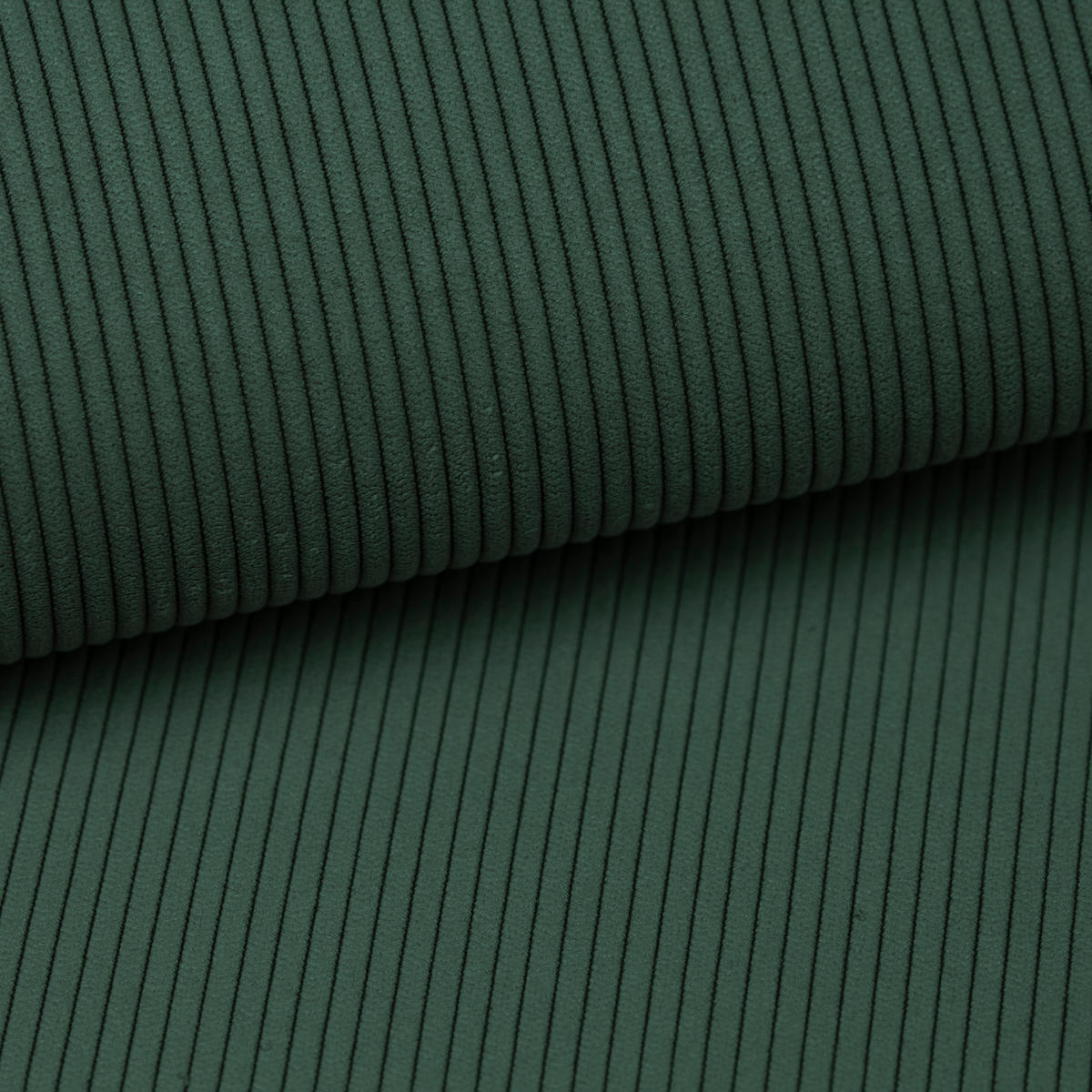 SOFA grün Cord-Stoff 202 x 361 cm, Wohnlandschaft U-Form - Dunkelgrün/Schwarz, Holz/Textil (361/87/202cm) - Inn.Furn