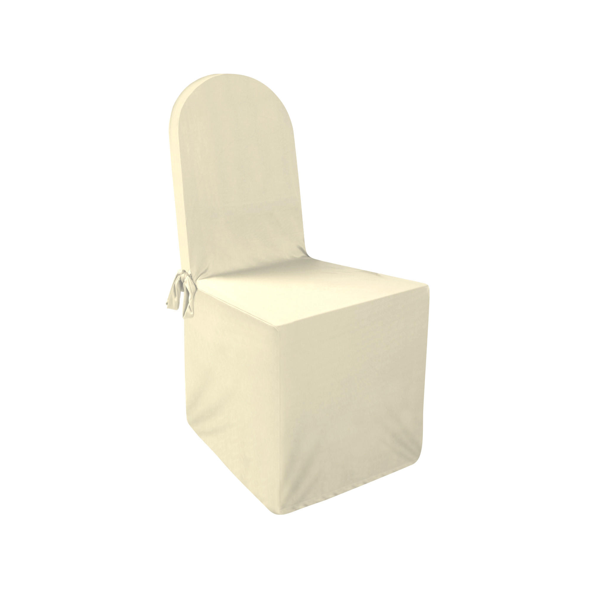 STUHLHUSSE ( Creme ) - Stretchhusse für runde Stuhllehnen - ( 45 cm x 96 cm ) elastischer Bankett Stuhlbezug - Creme, Textil (45/96cm) - Bestlivings