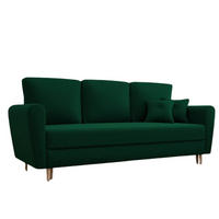 SCHLAFSOFA LILI, Sofa mit Schlaffunktion und Bettkasten, Farbe: Grün, Veloursstoff - Grün, Textil (229/95/87cm) - Sepro Meble