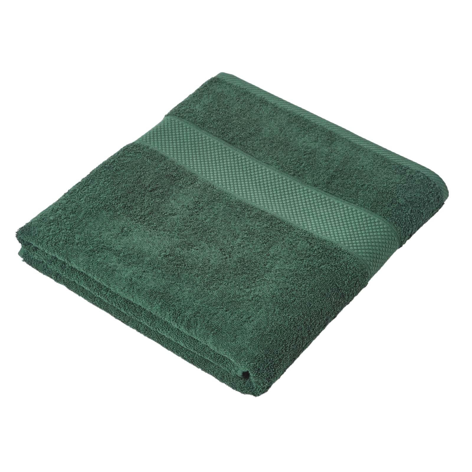 BADETUCH Essential dunkelgrün 100/150 cm - Dunkelgrün, Textil (100/150cm) - Homescapes