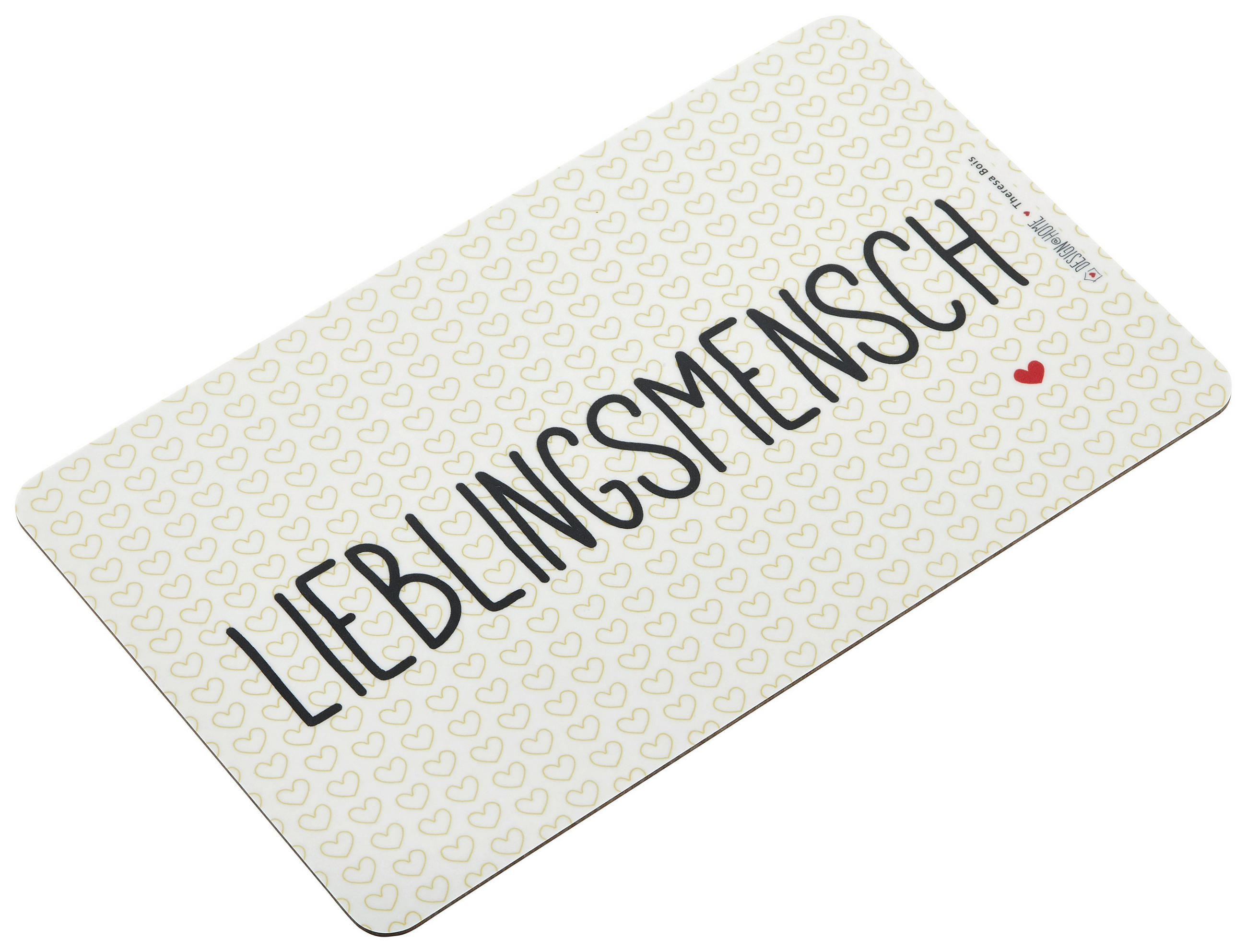SCHNEIDEBRETT Lieblingsmensch in Schwarz/Weiß Kunststoff - Schwarz, Kunststoff (14.3/23.5cm) - Sonstige