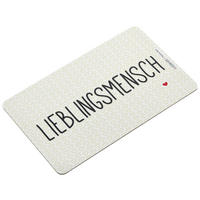 SCHNEIDEBRETT Lieblingsmensch in Schwarz/Weiß Kunststoff - Schwarz, Kunststoff (14.3/23.5cm) - Sonstige