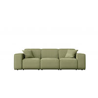 GARTENSOFA MALIBU 3 Sitzer Stoff Odyssey Hellgrün - Hellgrün, Holz (245/73/88cm) - Kaiser Möbel