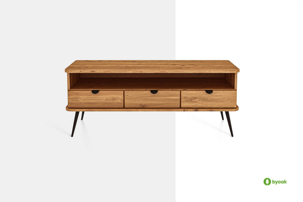 LOWBOARD LINA Kernbuche - Kernbuche, Holz (144/57/46cm) - byoak