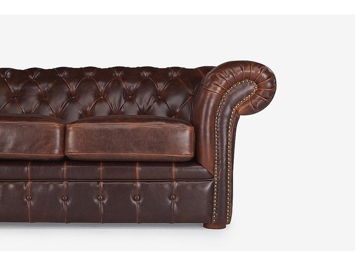 SOFA ohne Schlafmöglichkeit - -Sitzer - Leder - Schokoladenbraun - - Braun, Leder (173/73/90cm) - Vente-Unique