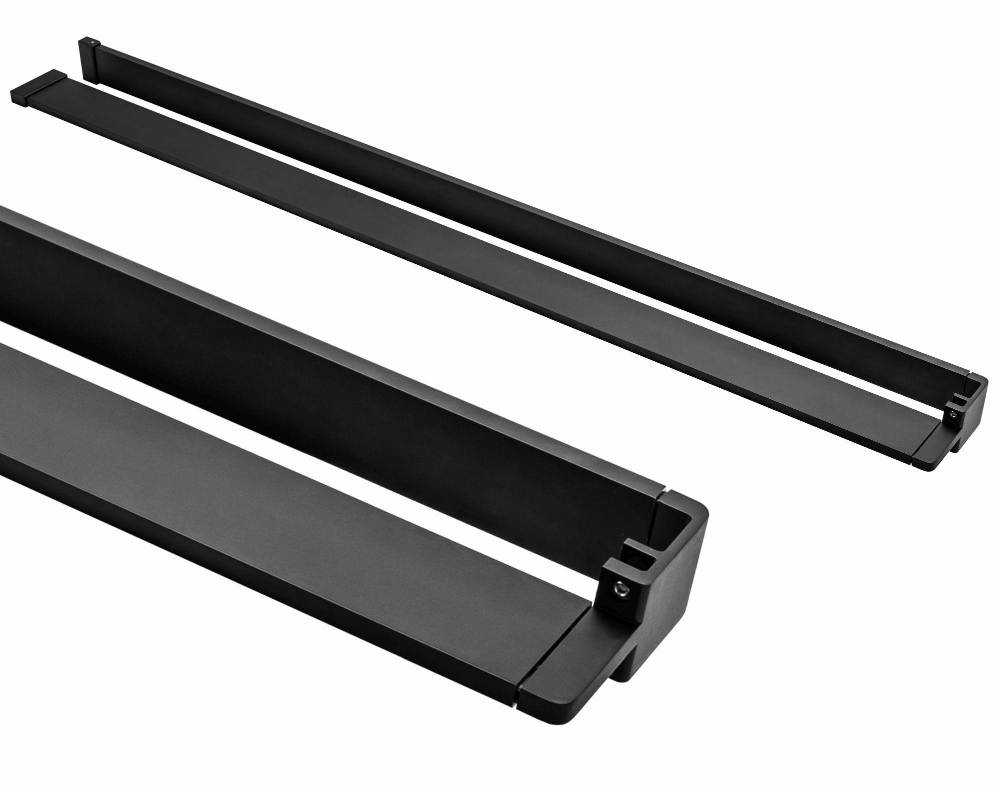 HANDTUCHHALTERABLAGE Rea Evo Schwarz Für Duschwände - Schwarz, Metall (12.5/120/120cm) - REA