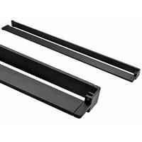 HANDTUCHHALTERABLAGE Rea Evo Schwarz Für Duschwände - Schwarz, Metall (12.5/120/120cm) - REA