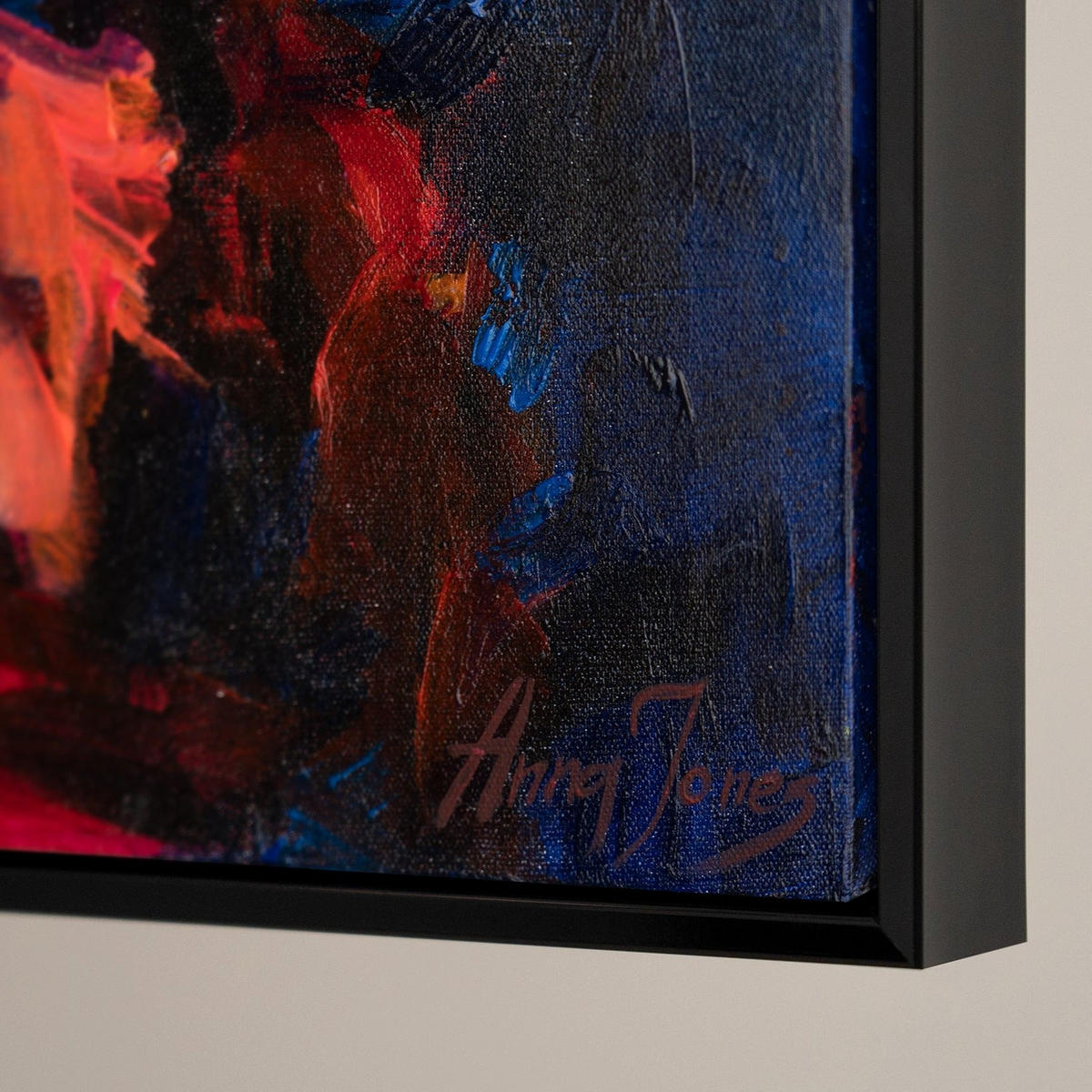 GEMÄLDE Abstrakter Kater Schattenfugenrahmen Schwarz 180x120 cm - Schwarz, Holz (180/120cm) - YS-art gallery