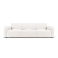 SOFA Molino aus Boucle weiß 3 Sitzplätze - Weiß, Textil (95/72/235cm) - Micadoni
