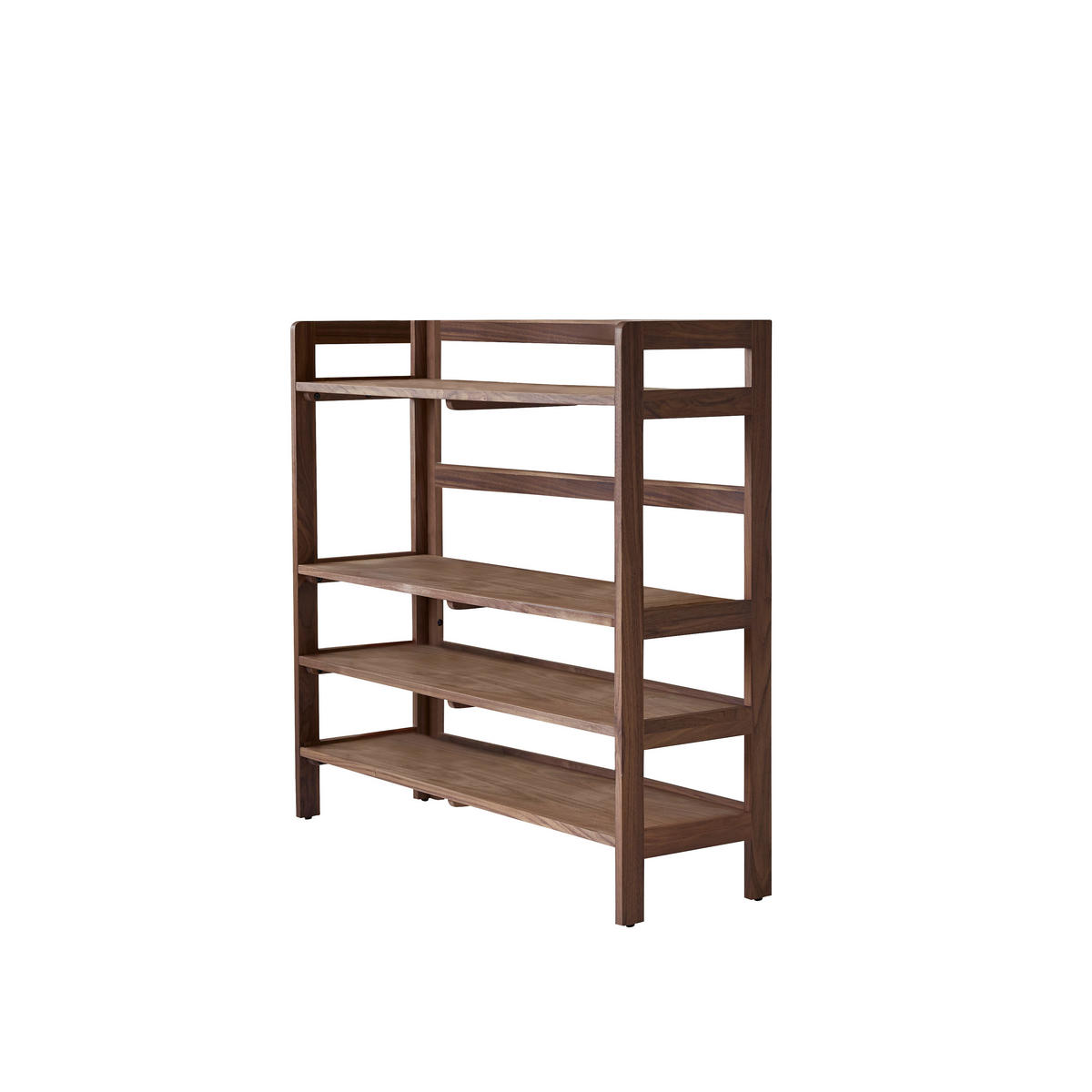 BÜCHERREGAL Esmée Braun aus Walnuss - Braun, Holz (110/105/35cm) - Tikamoon