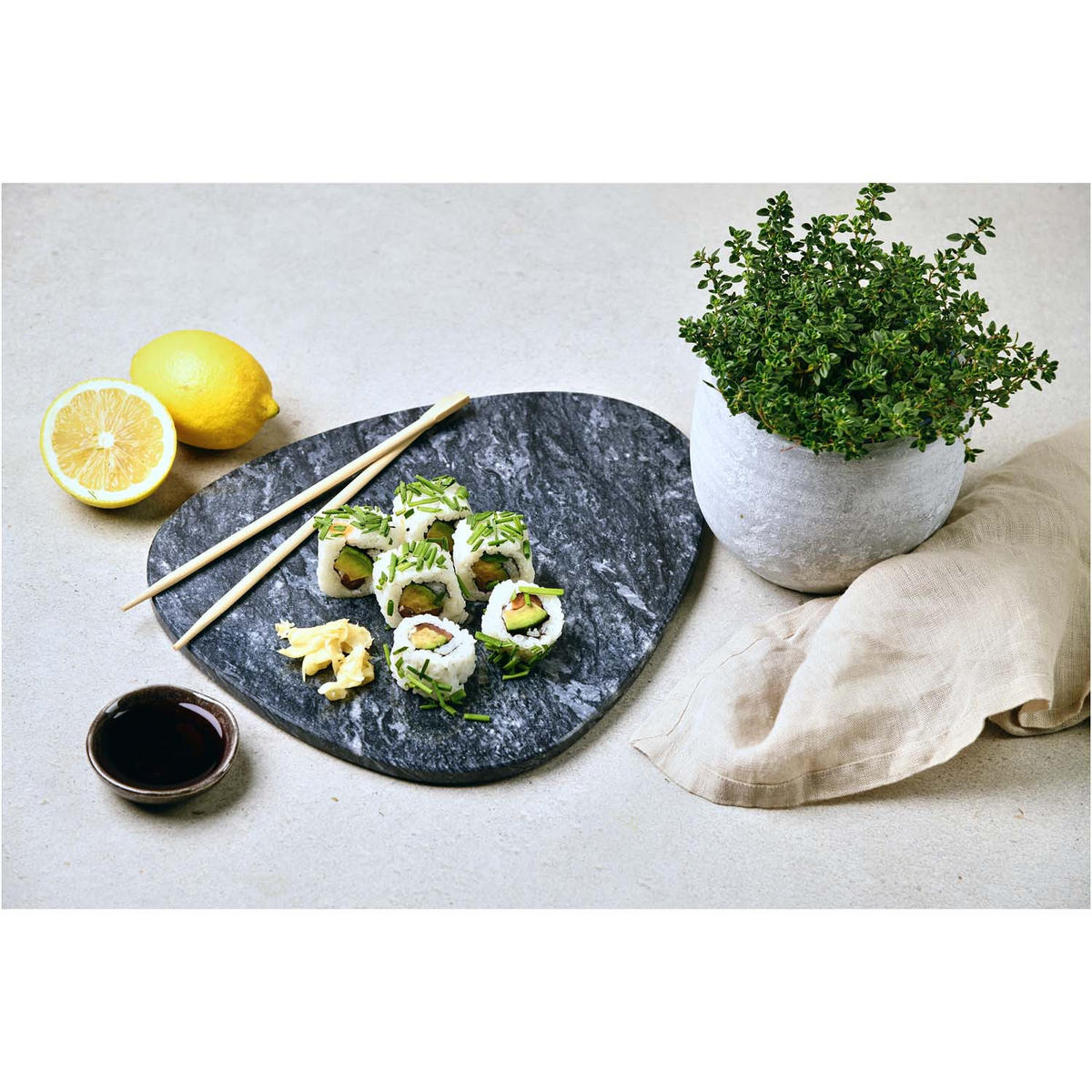 BUFFETPLATTEN aus Marmor, 5 Stück - 30 x 25 cm - Multicolor, Stein (25/1.3/30cm) - Kesper
