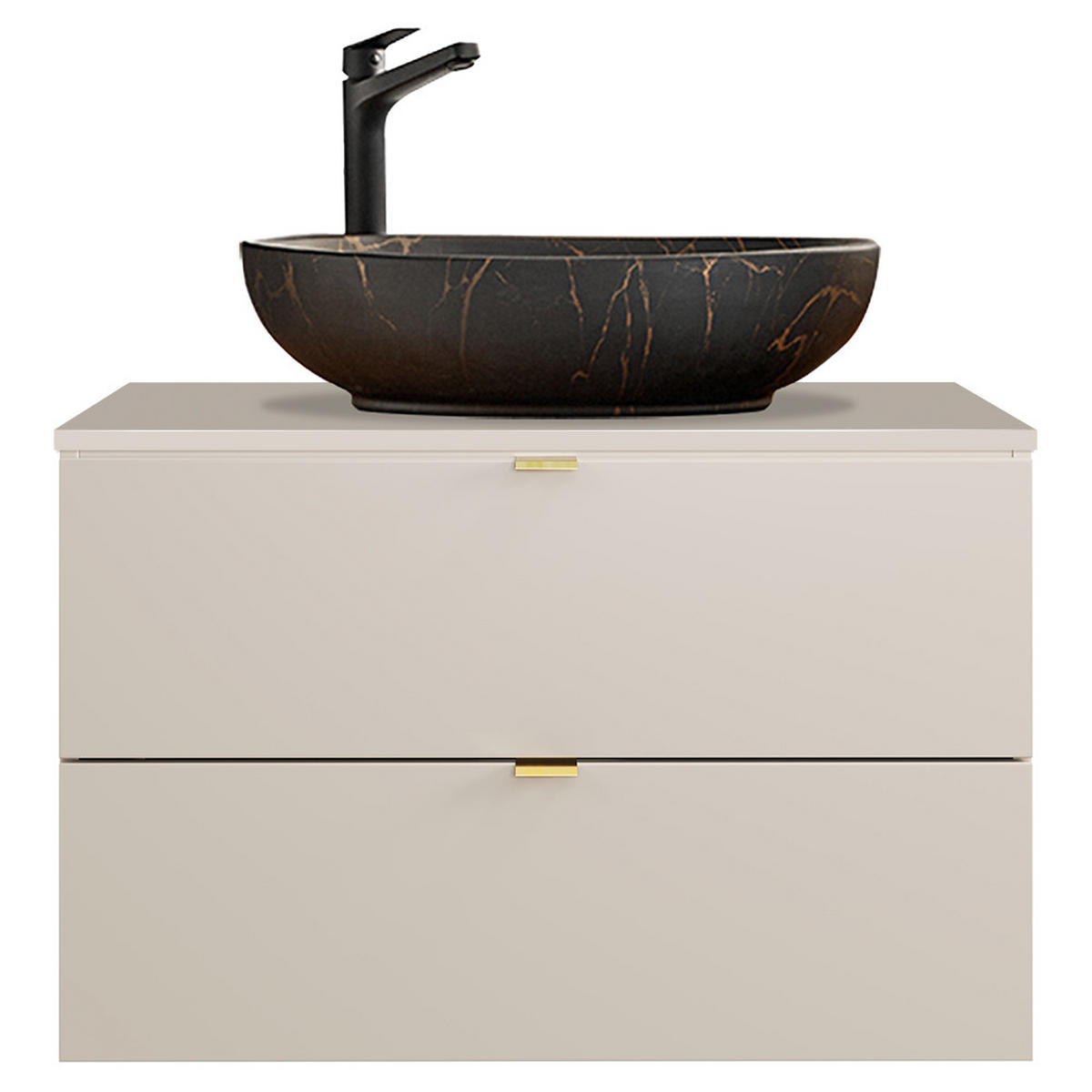 WASCHTISCH Durango-56 - Beige, Holzwerkstoff (81/65/47cm) - Lomado