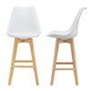 BARSTUHL Lublin 2er-Set - Weiß, Holz (48/105/58cm) - [en.casa]