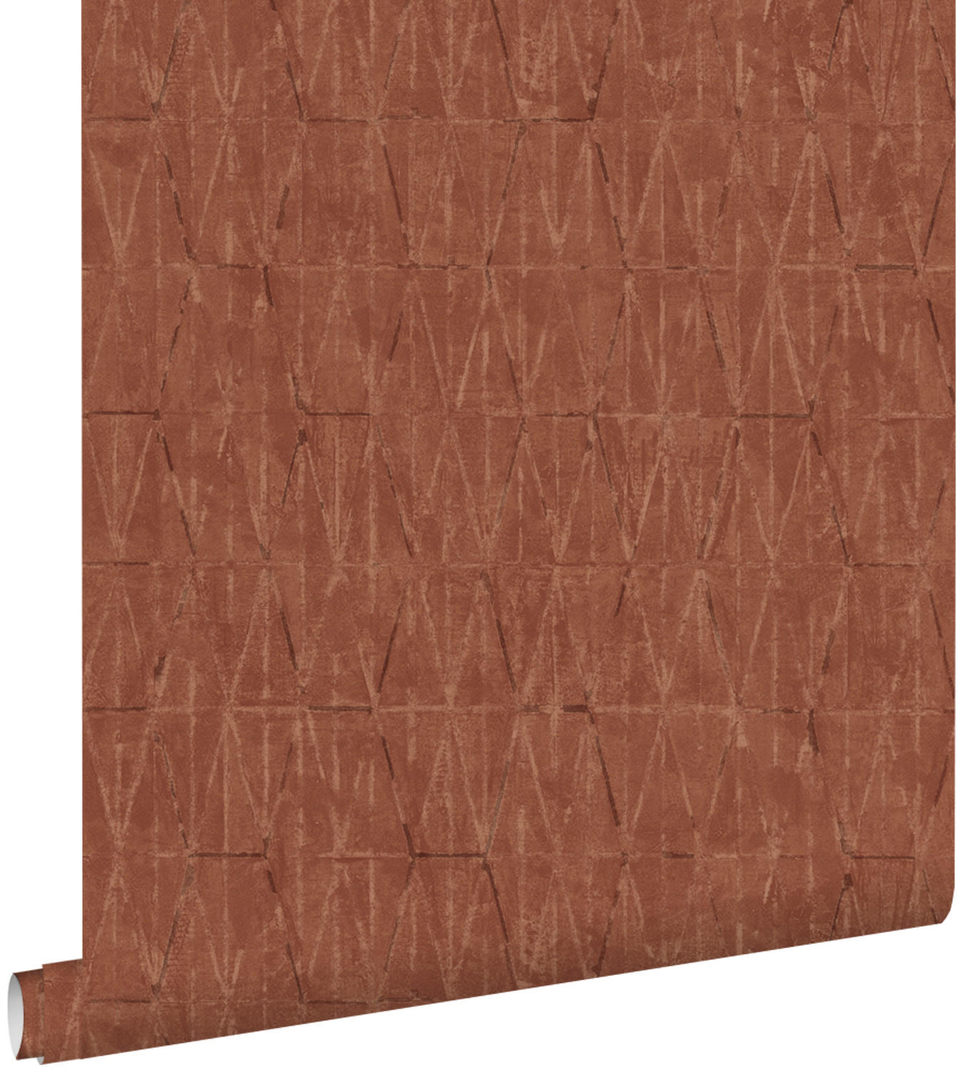 TAPETE grafische Linien 50 x 900 cm - Terracotta, Papier (50/900cm) - ESTAhome