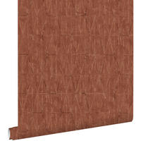 TAPETE grafische Linien 50 x 900 cm - Terracotta, Papier (50/900cm) - ESTAhome