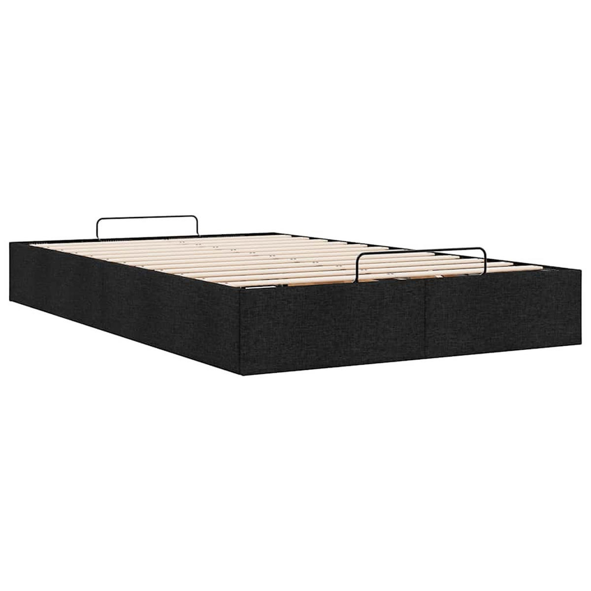 OTTOMAN-BETT Ohne Matratze Schwarz 120/200 Cm Stoff - Schwarz, Holzwerkstoff (120/200cm) - vidaXL
