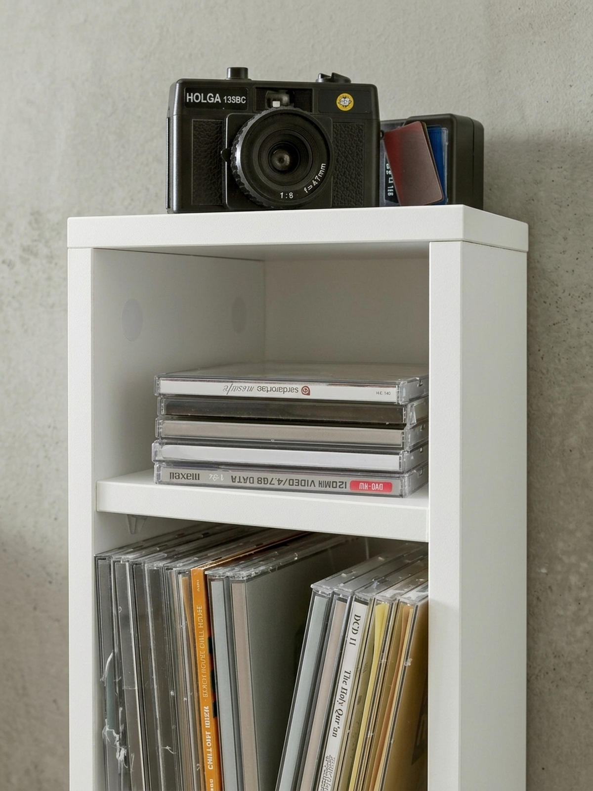 CD-REGAL – Holz, 6 Fächer, modern - Weiß, Holz (21/90/20cm) - KADIMA DESIGN