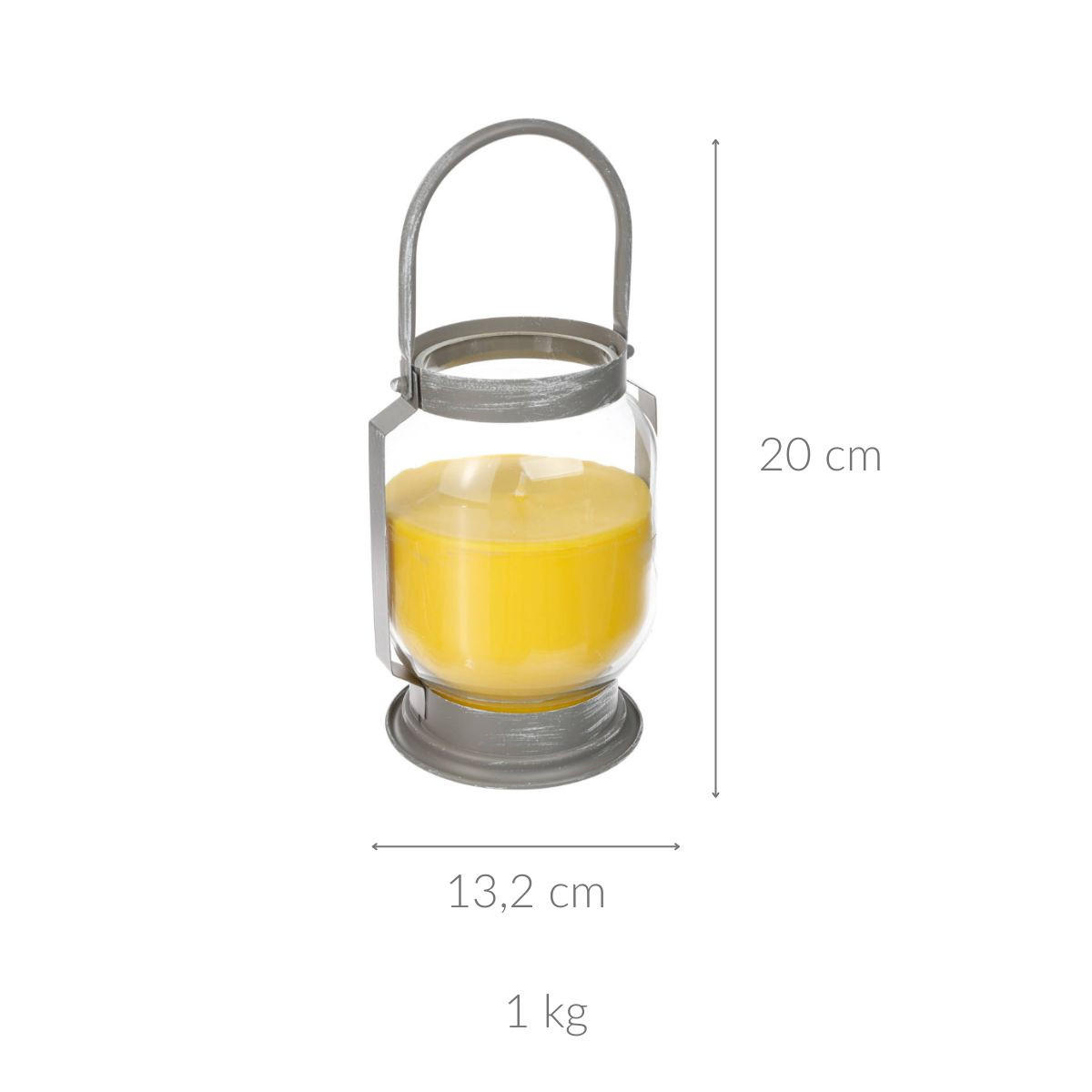 ANTI-MÜCKEN-KERZE Laterne 13,2/18,5/20 cm - Transparent, Paraffin (20cm) - Atmosphera Createur d´interieur